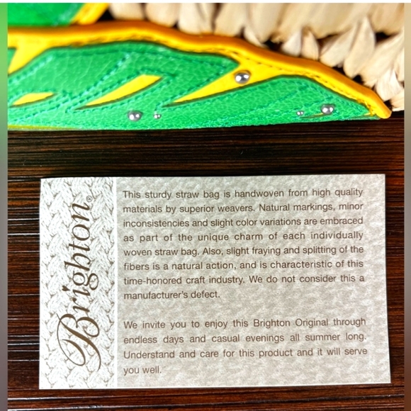 Brighton Summer Straw Handbag Tote NWOT - Picture 9 of 14